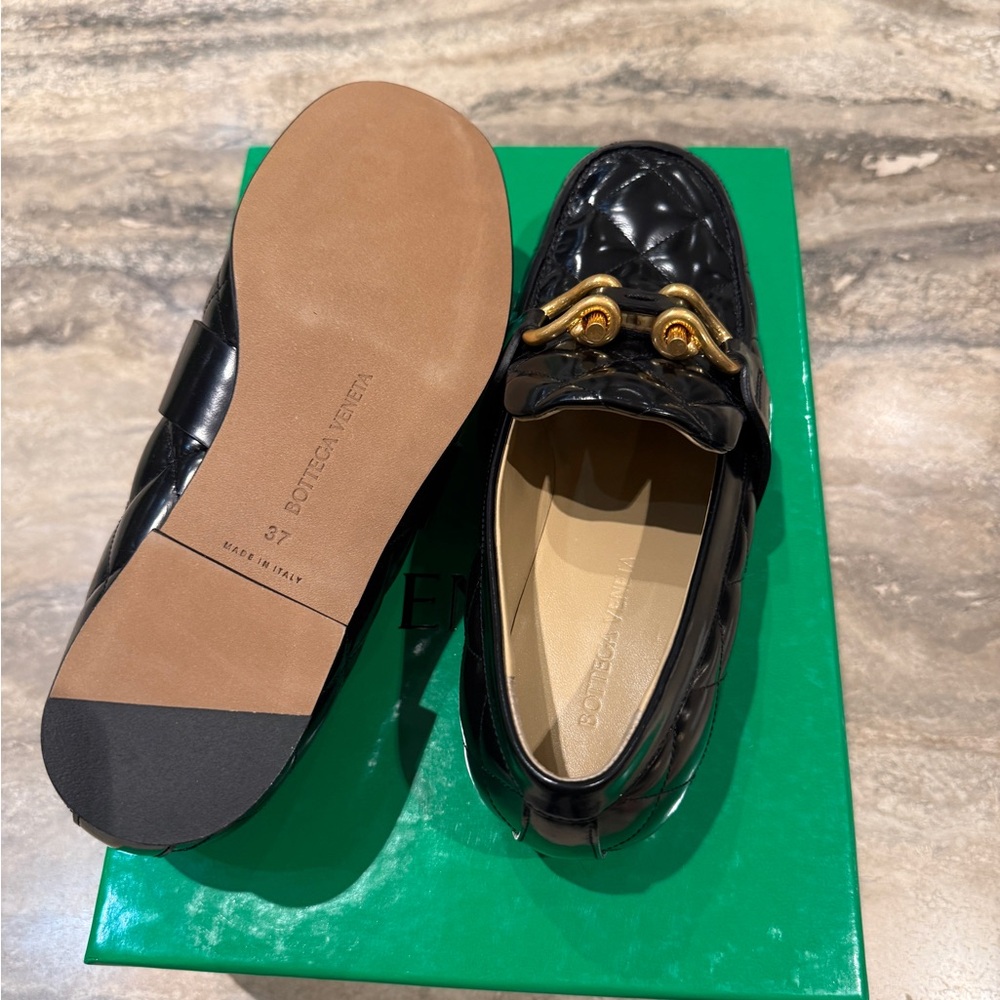NIB Bottega Veneta Monsieur Padded Leather Loafers Size EU 37 $1650 - Picture 7 of 8